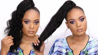 How To : Invisible High Ponytail With Weave Bundles Ft. Cexxyhair | Omabelletv