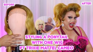 Styling A Ponytail With One Wig Ft Trixie Mattel Cameo