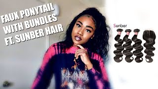 How To Get A High Ponytail With Bundles Ft. Sunber Hair