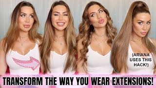 6 Hair Extension Hacks You Need To Know! Extensions Made Easy ! Ariana Hair Tutorial