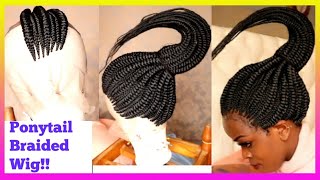 How To Make Braided Wig Without Closure | Ponytail  Braids
