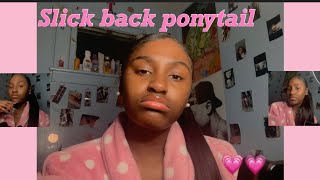 How To Do A Slick Back Side Part Ponytail *With Bundles*