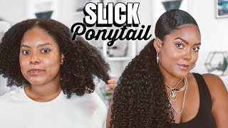 Easy Slick Ponytail Tutorial On Natural Hair!