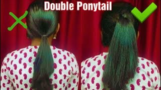 Perfect High Ponytail For Long Hair|New High Ponytail Hairstyle For School College Girls| #Saimeghna