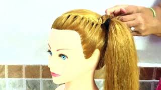 New Cute Side Ponytail Hairstyle For College, School, Out Going// Amazing Hairstyle For Party Wear