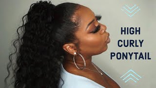High Curly Ponytail | Under $20 | Ft. Outre Peruvian Bundles