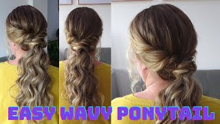 Easy Wavy Ponytail Hair Tutorial