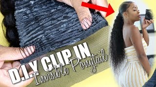 *Game Changer* D.I.Y Clip In Invisible Ponytail *Glueless* Ft. Beautyforeverhair