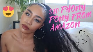 Ponytail Extension From Amazon For $10!! | Ariana Grande Inspired Look