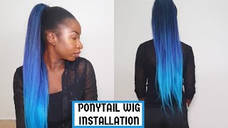 How To: Ponytail Wig Installation | Protective Style For Natural Hair