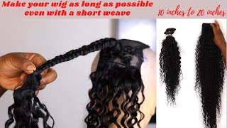 How To Make A Ponytail Wig | Diy Long Ponytail Wig With A Short Weave