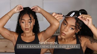 How To: Sleek Ponytail With Curly Bangs Using Bundles | Protective Style