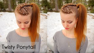 Twisty Ponytail | School Hairstyles | How To Hair Diy