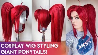 Cosplay Wig Styling - Giant Ponytails!