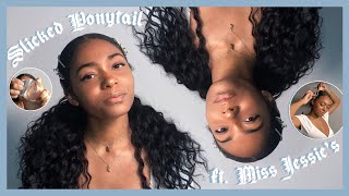 Slick Ponytail Using A Half Wig On Thick Natural Hair Ft. Miss Jessie'S | As Told By Kira