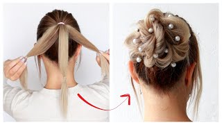  3 Minute Easy Updo With Ponytails For Medium Hair  How To: Perfect Hairstyles For The Holidays