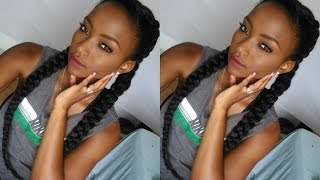 Double-Braid Tutorial | Heat-Proof Hair & Makeup For  Black Women In Under 20 Minutes!
