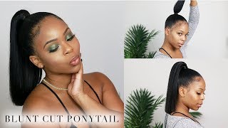 How To: Blunt Cut Genie High Ponytail |Kash Doll Inspired