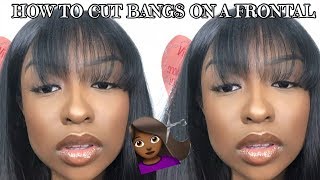 How To: Cut Bangs On A Frontal (Beginner Friendly) | Ft. Mychicwigs | Lovevinni_