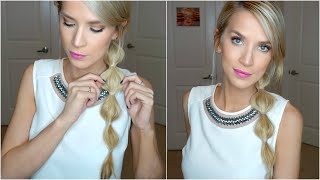 Easy Side Bubble Ponytail Hair Tutorial | Leighannsays