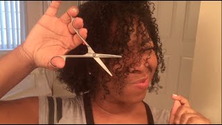 How I Cut My Bangs⎜Natural Hair