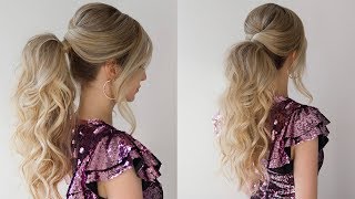 How To: Curly Ponytail ✨ New Years Eve Hairstyle