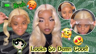 Blonde Wig Install On Brown Skin!Melted Lace + Makeup Transition Ft.#Ulahair Review