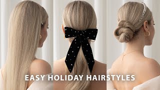 Easy Holiday Hairstyles 2021  Perfect Medium - Long Hair Hairstyles