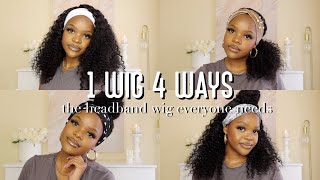 One Headband Wig, Four Ways | 20 Inch Waterwave Headband Wig Feat Luvme Hair