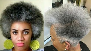 60+ Salt & Pepper Hairstyles Ideas For Black Women | Beautiful Natural Grey Hairstyles For Ladies