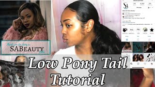 Low Curly Ponytail Using Sabeauty Bundles!