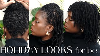 (Vlogmas Day 6) How To: Formal Hairstyles For Short/Medium Length Locs