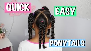 Lazy Day Ponytails #2 | Quick & Easy ▸ Little Girls Hairstyles
