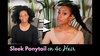 Sleek Ponytail Braid On 4C Hair 2020