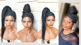 Diy Most Realistic Braided Ponytail Wig Cap With Expression Braiding Hair /How 2Make Shuku Wig.