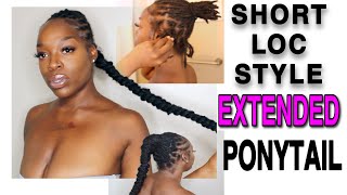 Quick & Easy Loc Braid Extension Ponytail (Short Length Locs)