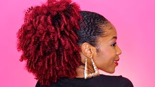 How To► Wig To Faux Ponytail Natural Hair Puff