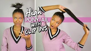 How To: High Ponytail With Clip In Extensions | Comfortable/No Tracks Showing • Estelle'S Secre