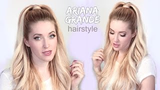 Ariana Grande Hair Tutorial ❤ Half Ponytail Hairstyle With Extensions