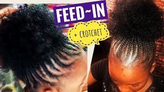 2021 Ponytail Hairstyles For Black Hair || Feedin With Afro Bun || Black Women Hairstyle Ideas.