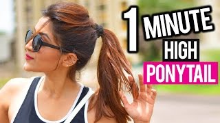 How To: High Ponytail In 1 Minute! No Teasing, No Spray!