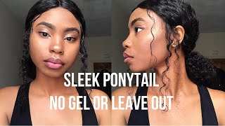 Sleek Natural Curly Ponytail Hairstyle (No Leaveout) For Cheap Ft. Rose Hair +Vlog