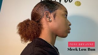 Sleek Low Bun/Ponytail Hairstyle | Natural Hair
