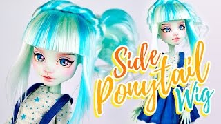 How To Make A Doll Wig | Side Ponytail | Mozekyto #9