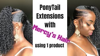 Ponytail Extension W/ Mercy'S Hair Using 1 Product!!