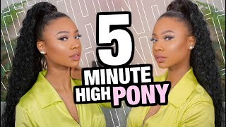 5 Minute No Heat Sleek High Ponytail Tutorial | Insertnamehere