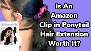 Is A Amazon Clip In Ponytail Hair Extension Worth It? | Nayasa Long Wavy 24” Synthetic Ponytail