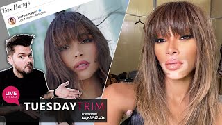 How To Cut 60'S Bangs | Tuesday Trim Live
