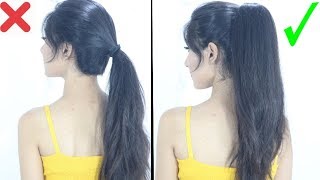 New High Ponytail Hairstyle For School, College, Work | Long Ponytail