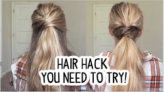 Quick & Easy Hair Hack For Half Up & Ponytail Hairstyles! Short, Medium, & Long Hairstyles